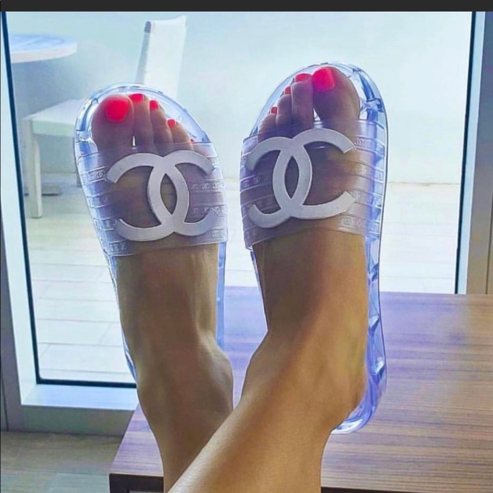 Chanel Clear PVC Mule